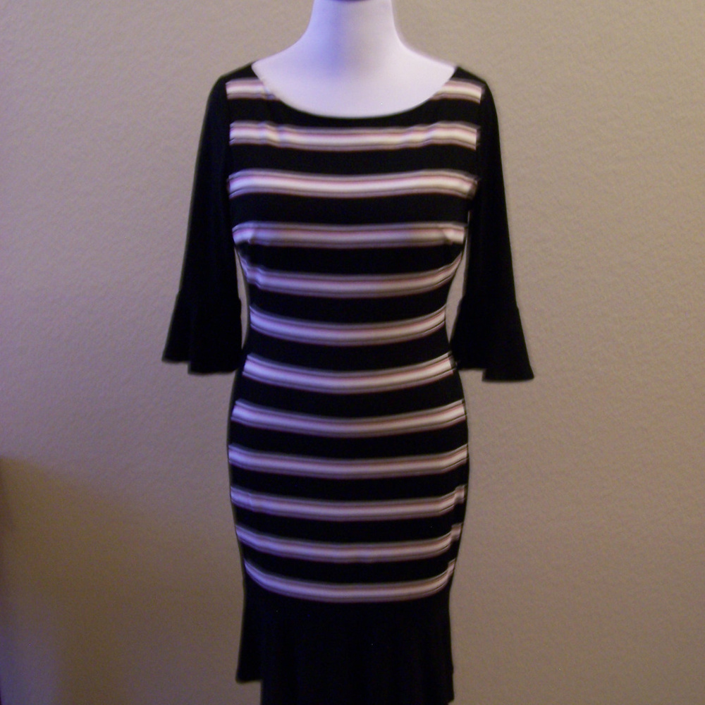 WHBM striped dress EUC